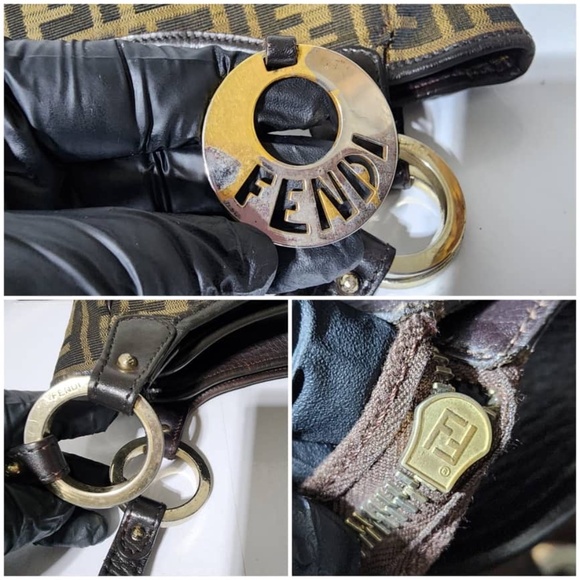 Authentic FENDI Zucca Small Chef Shopping Tote Bag Tobacco Moro Brown - Picture 9 of 14